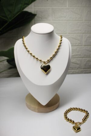 Set de collar y pulsera (corazón)